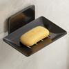Patch Model Aluminum Alloy Soap Holder Wall Mounted Perforation-free Drain Water Soap Dish Multifunction Drain Space