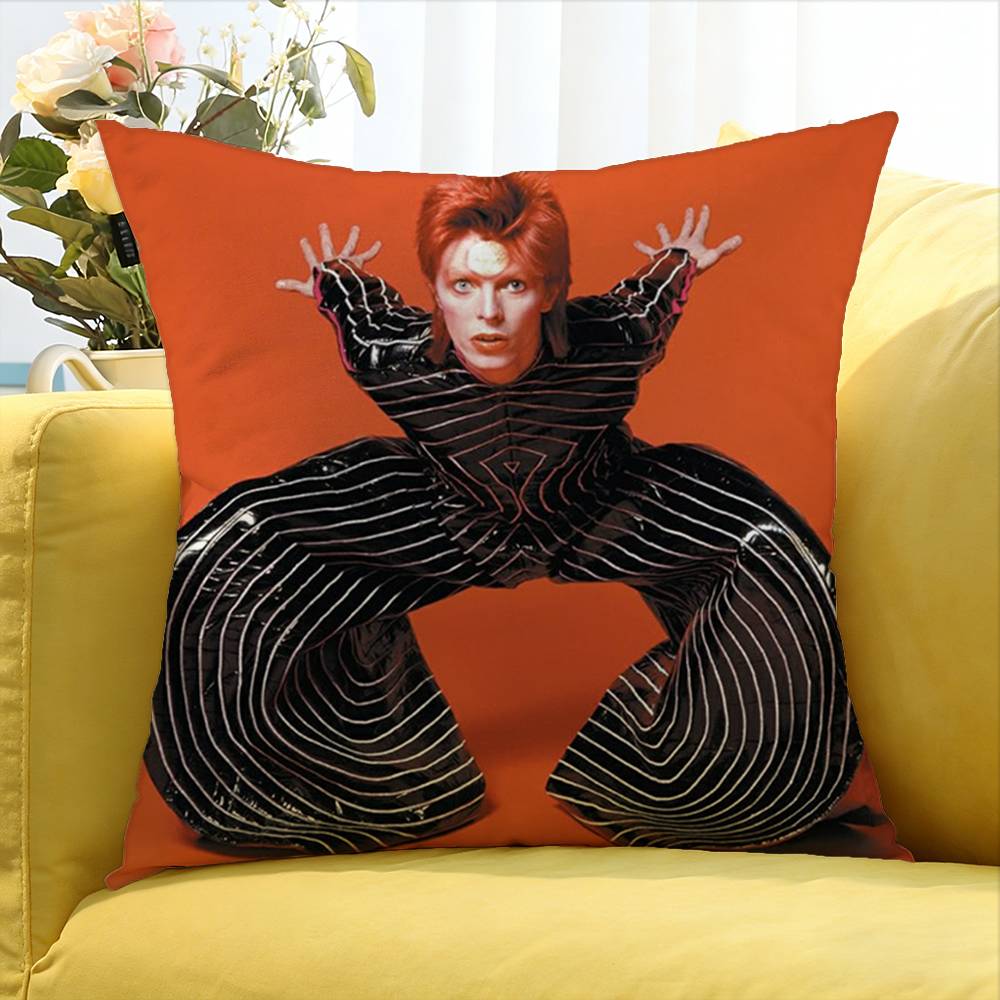 For DDavidS BBowieS World Various Sizes Square Pillow Case For Car Home Bedchamber Decor