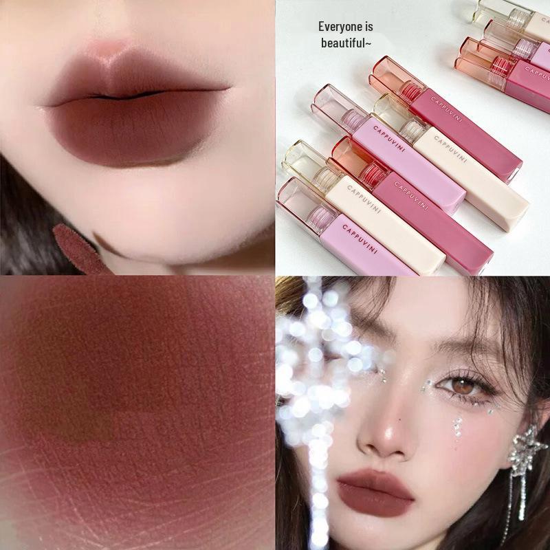 Cappuvin Art Velvet Matte Lipstick - Long-lasting, Waterproof, Non-fading, Non-stick.