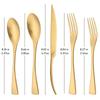 5PCS Service for 1 Matte Black Dinnerware Cutlery Set with Steak Knife Family Eating Utensils 18/10 Stainless Steel Flatware Silverware