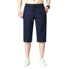 Men's High-End Ice Silk Printed Loose Shorts - Trendy Straight-Leg, Plus Size, 7-Point Length