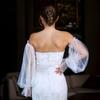Lightweight Mesh Bride Arm Sleeves Elasticated Lace Trimmed Wedding Gloves Formal Occasion Dress Accessories