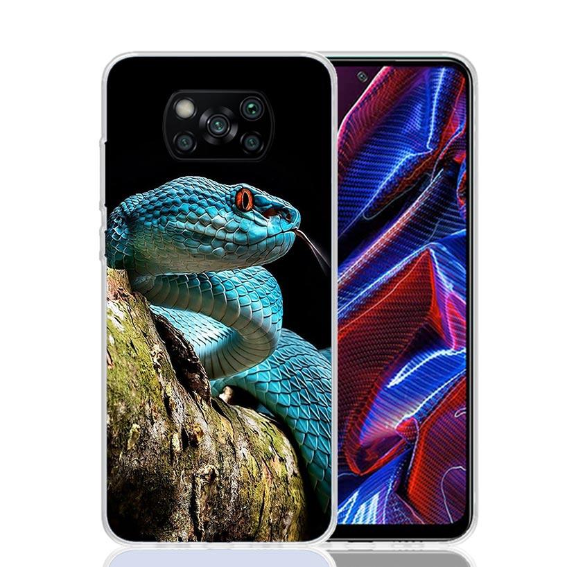 Animal Leather Snake Scales Phone Case For Xiaomi Poco F7 Ultra X7 X6 Pro X5 Redmi 15 15C 13 13C 12 12C 10 10A 10C 9 9A 9C 9T Sh