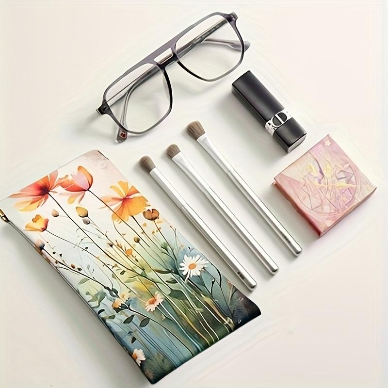 1pc Glasses Case, Faux Leather Eyeglass Pouch, Waterproof Glasses Box, Glasses Storage Bag, Travel Eyewear Accessories