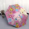 Bunnies, Flowers Automatic Open/Close Umbrella-Cute Umbrella with Cute Design, Portable 3-Fold Compact Umbrella for Men & Women, Halloween C