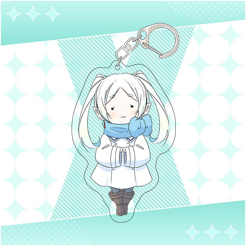 Nouveau Porte-clés Poupée Frieren Anime Tendance Boîte Aveugle Jouet Tendance Porte-clés Acrylique Pendentif Décoration Sac Cadeau d'Anniversaire 6cm 6 cm