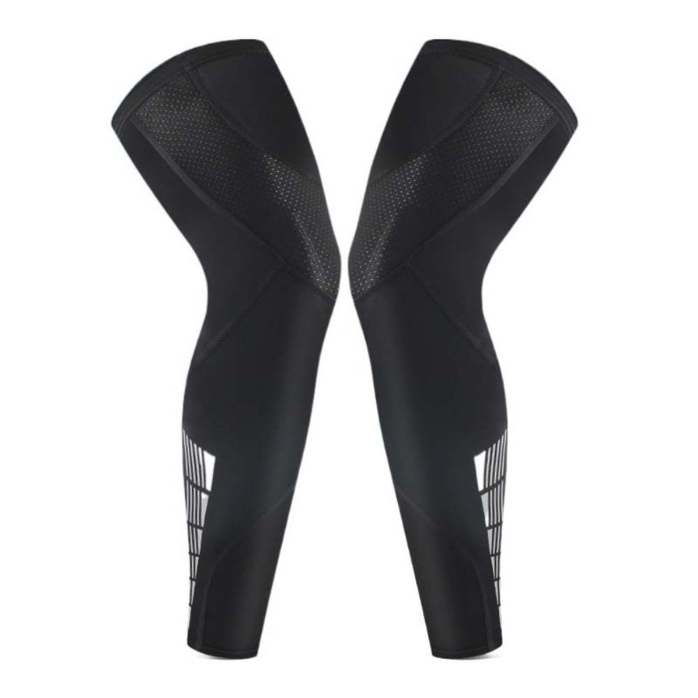 Reflective Strip Compression Leg Sleeves Anti-slip Sports Leg Sleeves Long Knee Sleeve  Swelling