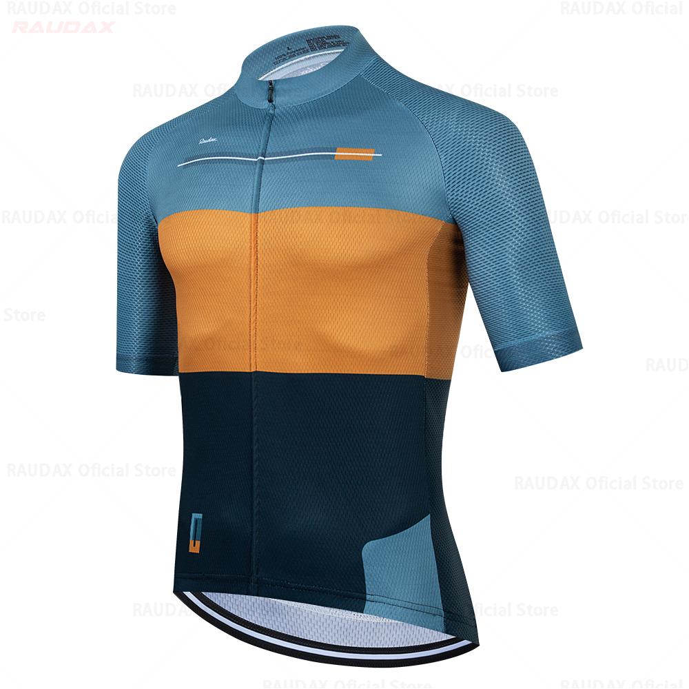 Raudax 2025 Summer Cycling Jersey Set Breathable MTB Twelve Colors Cycling Clothing Mountain Bike Wear Maillot Ropa Ciclismo