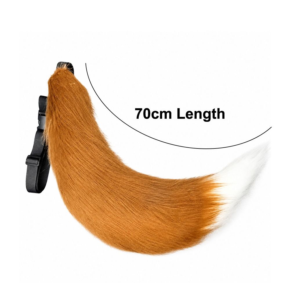 Fluffy Faux Fur Plush Cosplay Tail Belt Adjustable Wolf Tail Furry Cosplay Tail Handmade Big Plush Fox Tail Cosplay