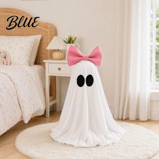 Ghost With Warm LED Lights Decoration Halloween Pink Bow Tabletop Ornament