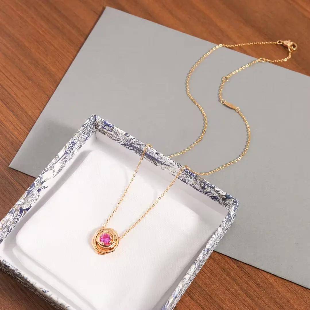 Musla Designer Hot Sale Vintage Diamond Necklace For Women Luxury Jewelry Pendant Rose Flowerpure 925 Sliver Link Necklaces