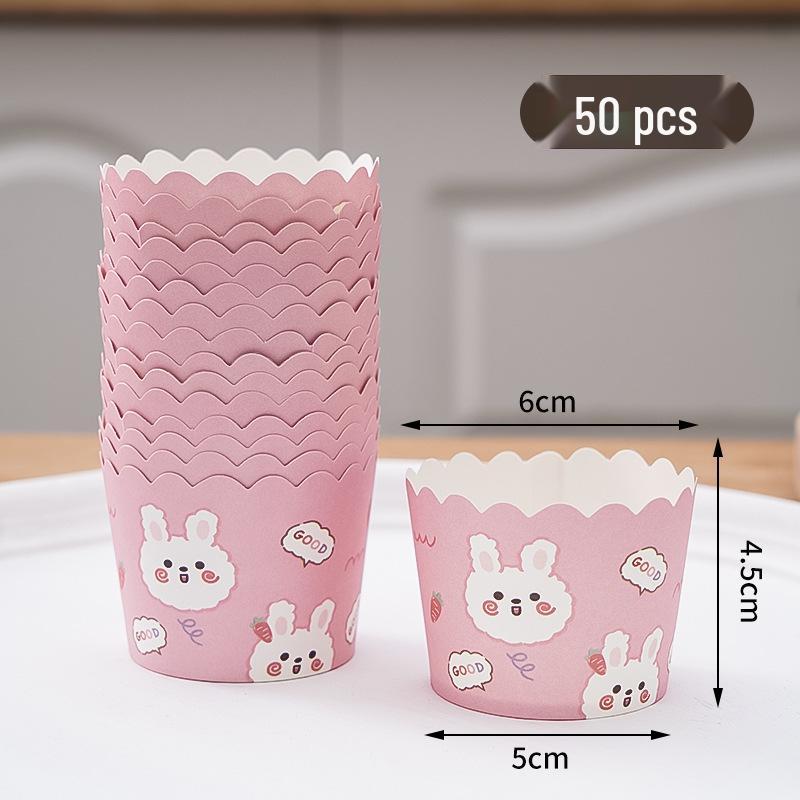 50 Hochtemperatur-Beständige Kraftpapier Muffin- & Chiffon-Kuchenförmchen - Lebensmittelqualität, Einweg, Runde Backförmchen