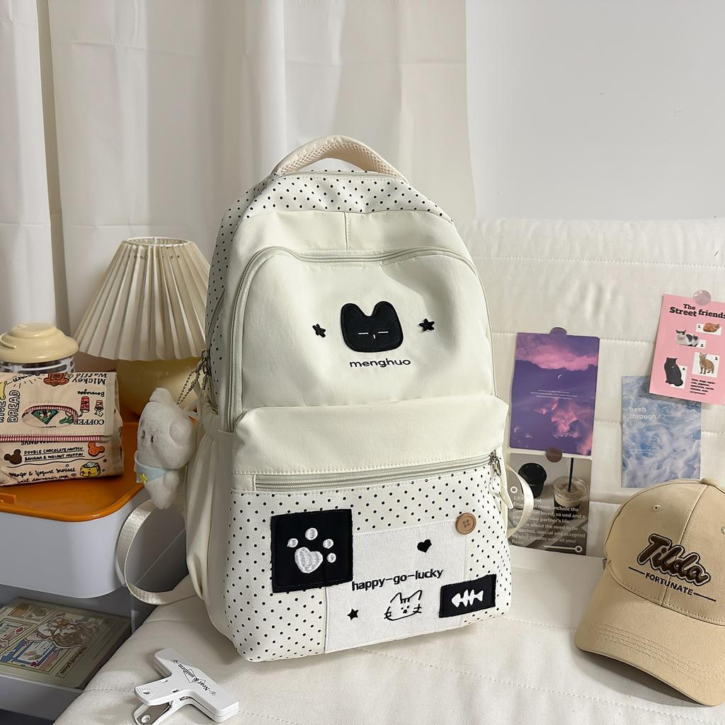 Schoolbag cute college schoolbag female niche design versatile Korean ins college style junior high school students lightweight backpack