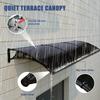 Outsunny Garden Sun Shade Canopy Waterproof UV-Proof Awning Wall Mounted Aluminum Patio Cover for Exterior Doors Deck Porch