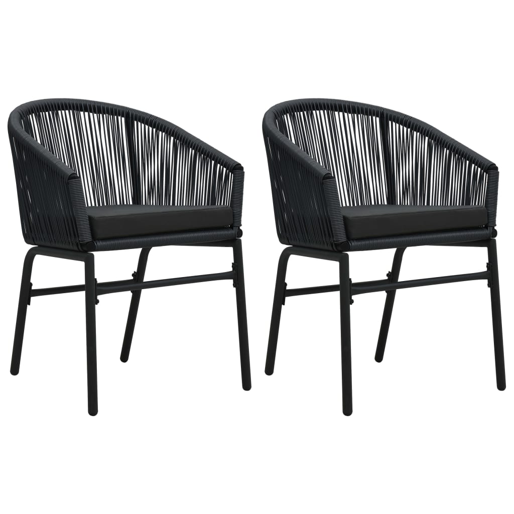 Vidaxl 3-Piece Garden Furniture Set, Black