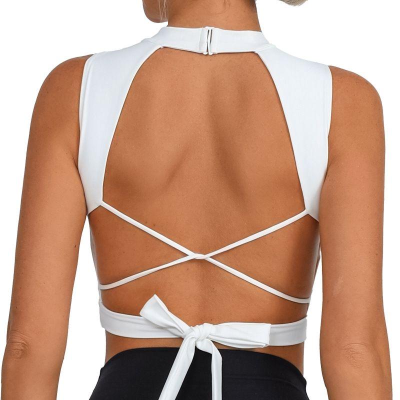 

2025 Beauty Back European and American Sports Bra Fitness Vest Women s Nude Quick-Drying Beauty Back Including Chest Pad Yoga Training Underwear Daylight White S