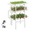 Hydroponik Anzuchtsystem Kit, 3-stufig 108 Löcher UPVC-Rohr Hydroponik Grow Kit mit zeitgesteuerter Bewässerung, Verdickte Hydroponikrohre, Indoor Hausgarten