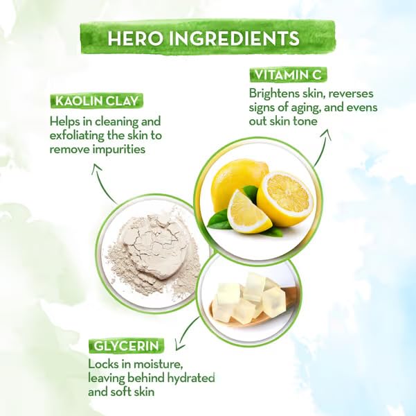 Mamaearth Vitamin C Face Mask For Glowing Skin With Kaolin Clay And Turmeric Extract - Skin Brightening Clay Mask 100g