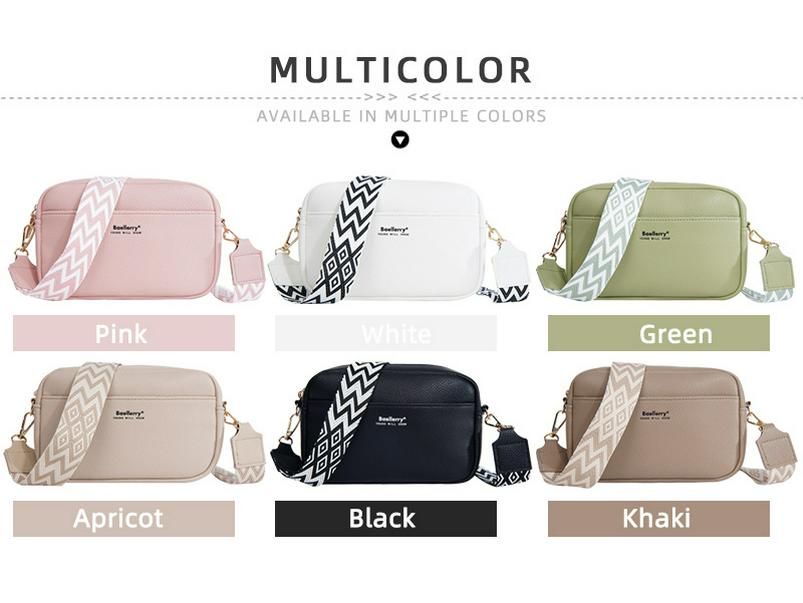 Damska torba crossbody o dużej pojemności - Wzór liczi, Jednolity kolor, Wszechstronna mini torebka na telefon