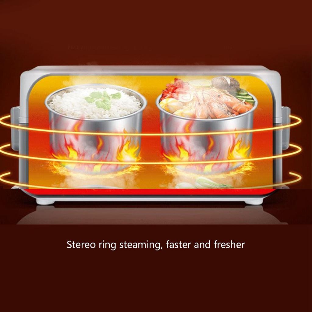 Bento Electric Heating Insulated Lunch Box Can Be Plugged in To Carry Food Steaming Insulated Bucket Office Worker Rice Cooker