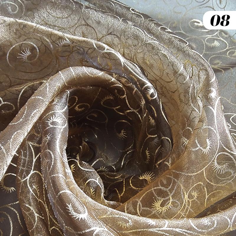 1M Hot Stamping Silver Creative Meteor Pattern Organza Designer Fabric Gauze Tulle Fabric Diy Dress Stage Clothing Decor