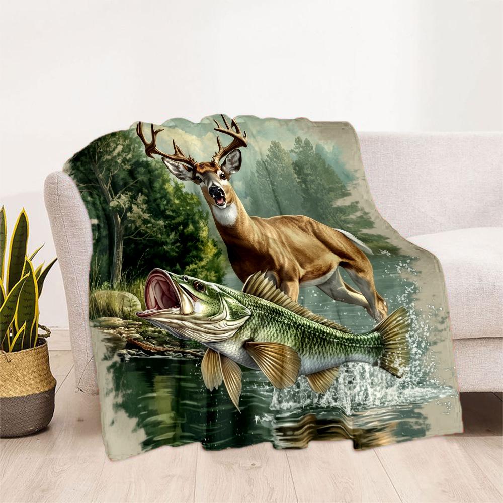 Deer In Forest Scene Blankets are suitable for living rooms, bedrooms, camping, and other places, making them an ideal choice for gifts.