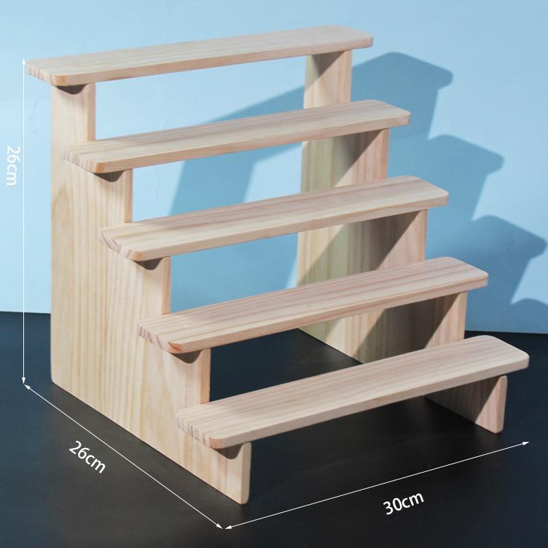 Solid Wood Display Rack for Action Figures, Collectibles, and Succulents