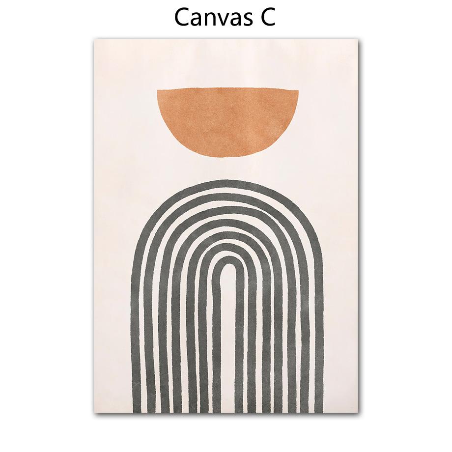 Boho Abstract Geometry Leaf Plant Solar Line Arch Posters and Print Walls of Art Canvas Paintings Wall Panels Interior Decor Rooms