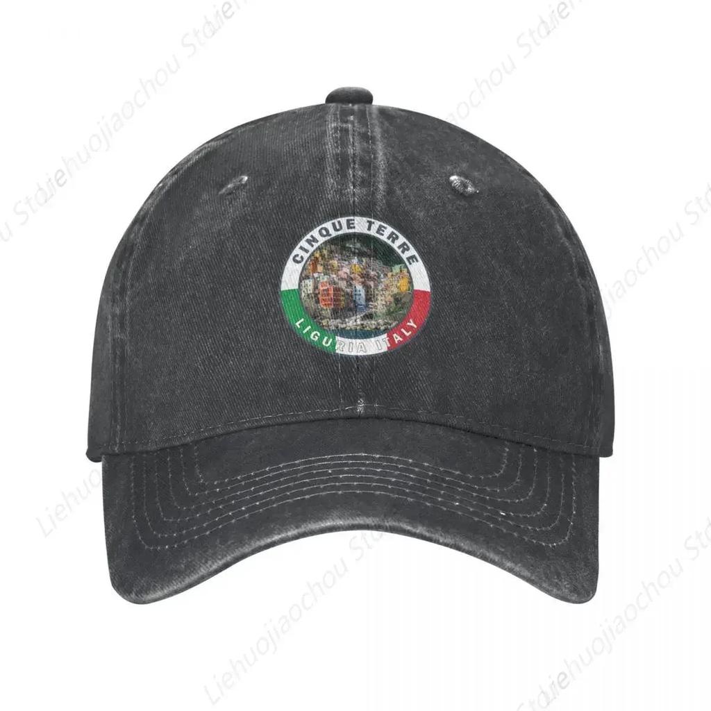 Cinque Terre Italy Liguria Badge Baseball Cap Visor Military Cap Unisex Unisexs Hat WomenS