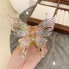 Colorful Liquid Butterfly Hair Claw Claw Clip Acrylic Butterfly Crab Clip Headwear Hair Accessories Large Shark Clip Women
