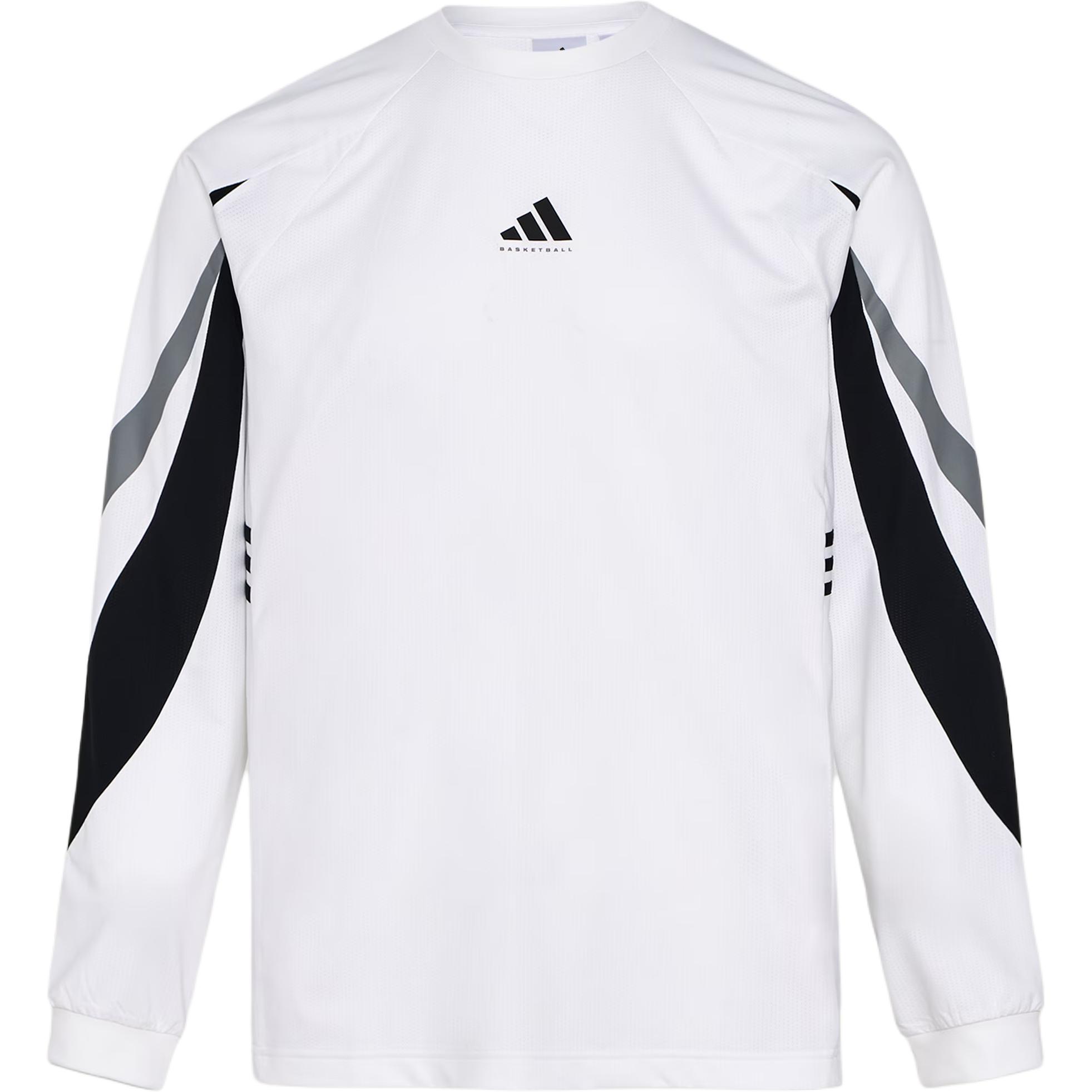 Adidas Basketball Round Neck Pullover Sports Long Sleeve Quick Dry T-Shirt Men Tops IA8934 S