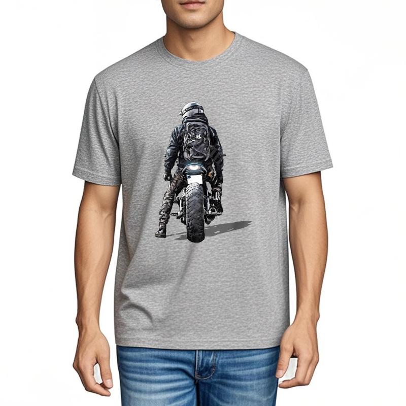Unisex teeshirt Adult Vintage Tshirt Motorcycle Rider In Dark Night Comfortable Cheap Tshirt Anime Vintage Tshirt ONeck