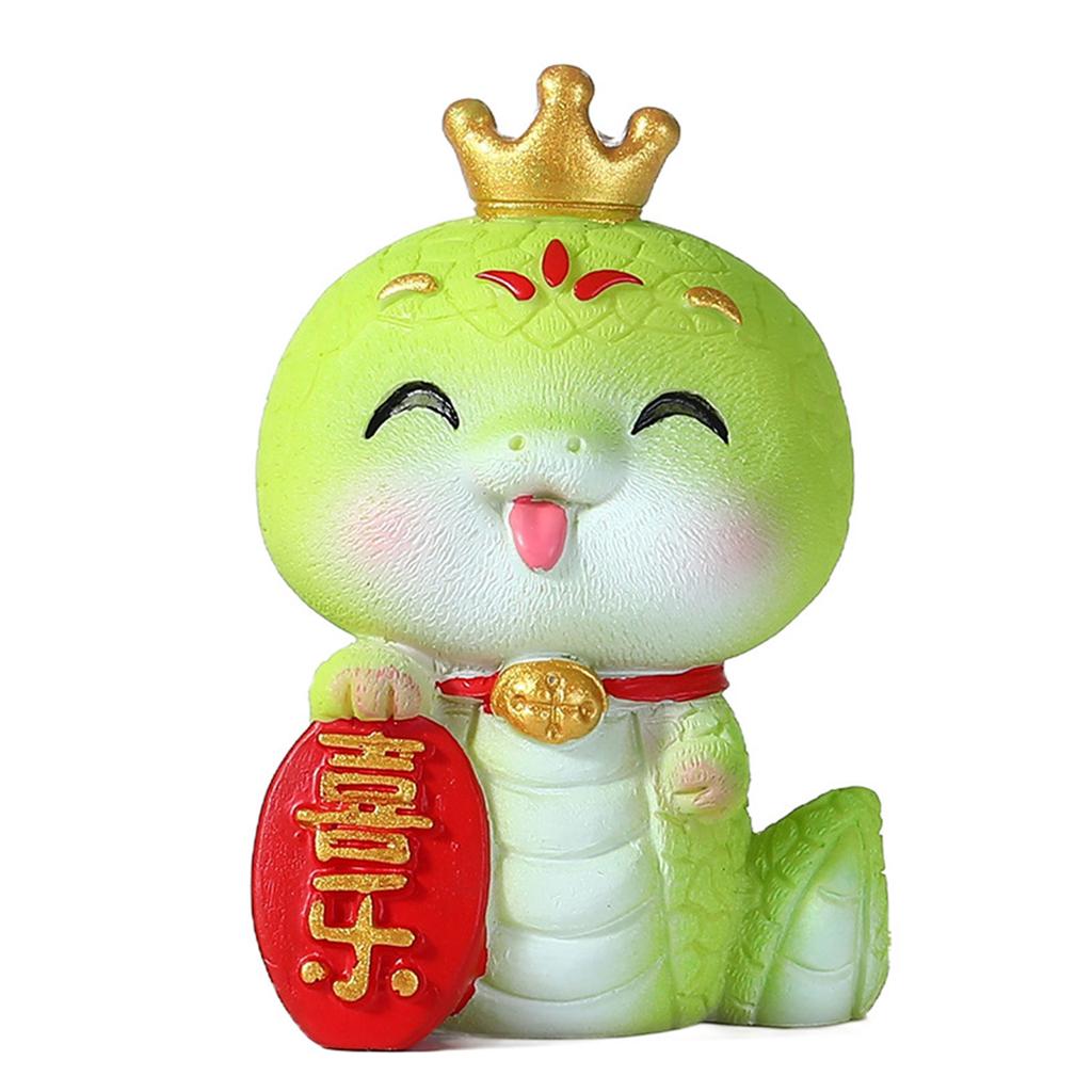 Chinese Zodiac Year Snake Figurine Home Decoration Flower Vase Snake Statues for Prosperity Resin Craft Cartoon Decors