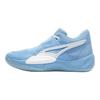 Puma Rise Nitro Elf Round Toe Lace-Up Fabric Slip-Resistant Durable Mid-Top Basketball Shoes Men Sneakers Blue 378322-01