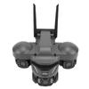 Solar Security Camera Two Way Talk IP66 Rating PIR Motion Detection AI 4G 6K 12MP   HD Triple Lens Solar PTZ Camera for Home