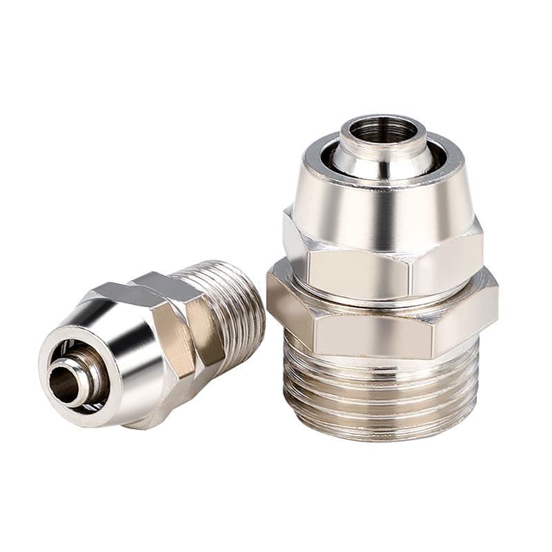 5Pcs Pneumatic Air Fitting PC4 6 8 10 12 14 16mm Thread M5 PT1/8  3/8 1/2 1/4 Quick Lock Connector For Pipe Tube Hose