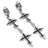 Dark Punk Thorn Cross Earrings & Necklace Set - Stainless Steel, High-End Niche Spicy Girl Style