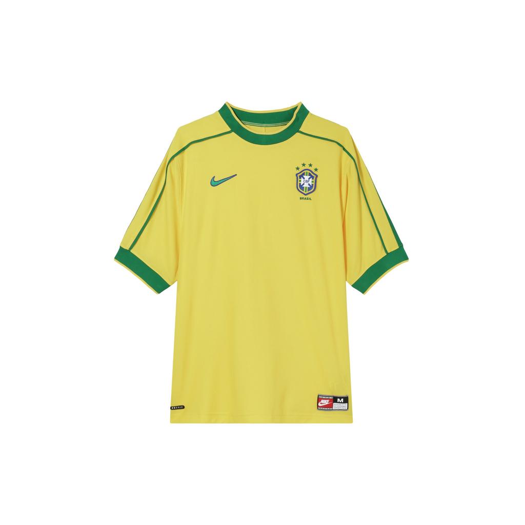 Nike Brazil 1998 Reissue Jersey Varsity Maize/Pine Green/Lucky Green Men Tops Yellow FZ6682-741