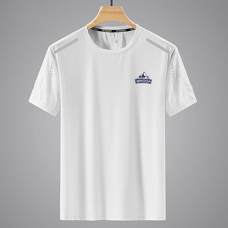 Men's Korean Style Ice Silk Quick-Dry Short Sleeve T-Shirt - Comfortable, Versatile, Casual, Loose Fit, Plus Size, Breathable, Trendy Summer Wear.