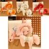 Cute Leather Pony Keychain With Pp Cotton Filling For Car And Bag Decor