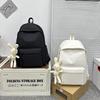 New Solid Color Women'S Waterproof Nylon Backpack Simple School Bag For Teenage Girl Shoulder Travel Bag School Backpack