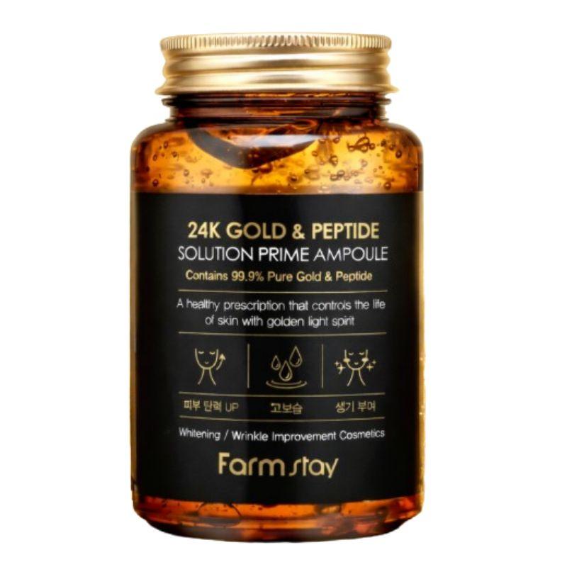 Farm Stay Ампула Prime с 24-каратным золотом и пептидами 250 мл