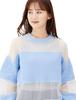 Double Standard Clothing ESSENTIAL Organ Docking Knit Sax Pullover, 2509-260-241, Women's,