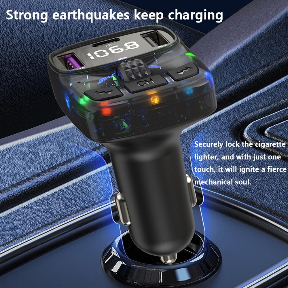 Car Mp3 Player Dual Usb Fast Charger Bluetooth 5.0 FM Transmitter Receiver Bluetooth Compatible 5.0 Fm Transmitter Usb Car Kit