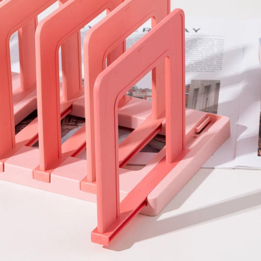 Non-slip Detachable Bookends Adjustable Vertical Book Holder Simple Book Display Rack  Office