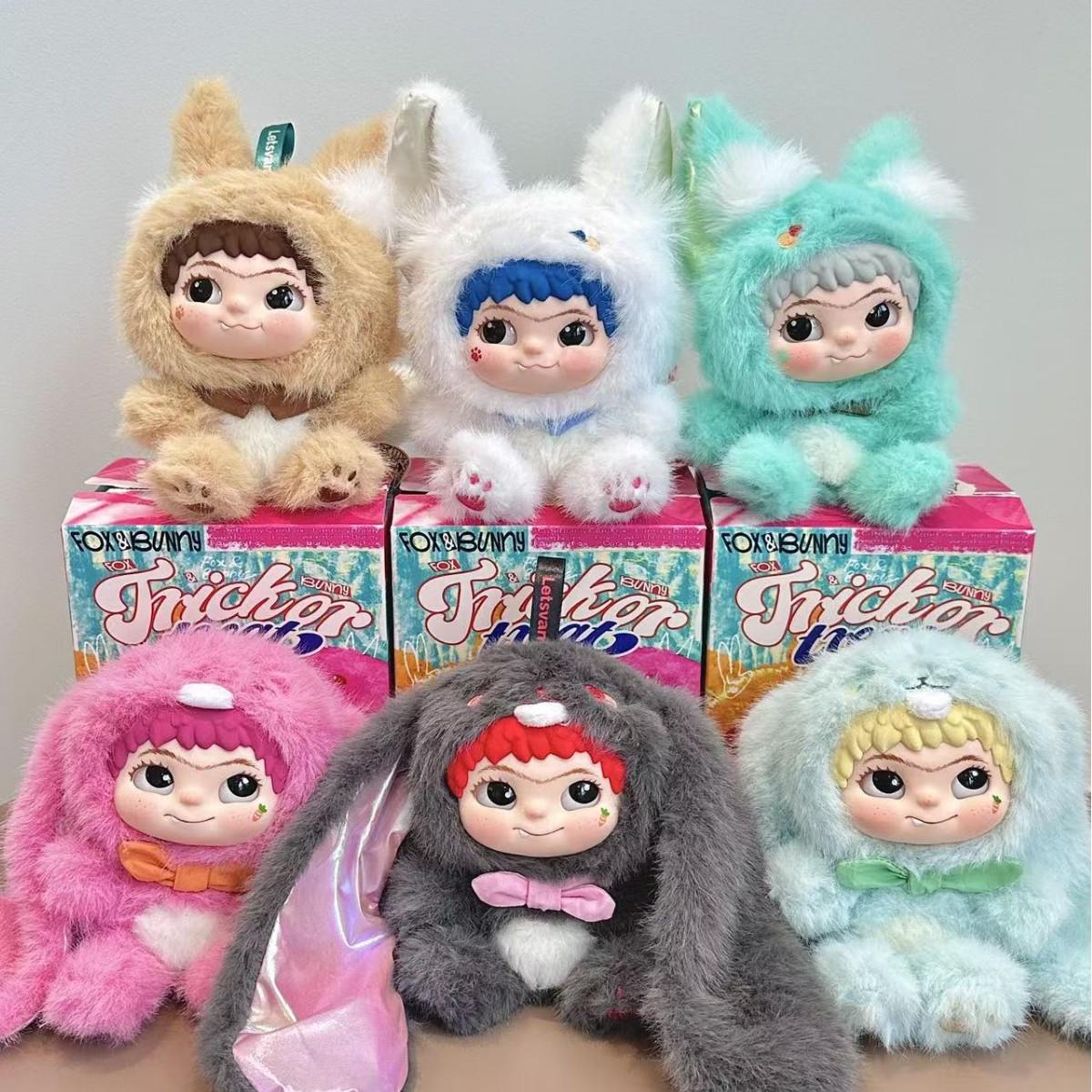 

WAKUKU 2-е поколение Блайнд Бокс: Дневник озорства Лисы и Кролика Серия Виниловых Плюшевых Кукол Blue (Cute Rabbit)