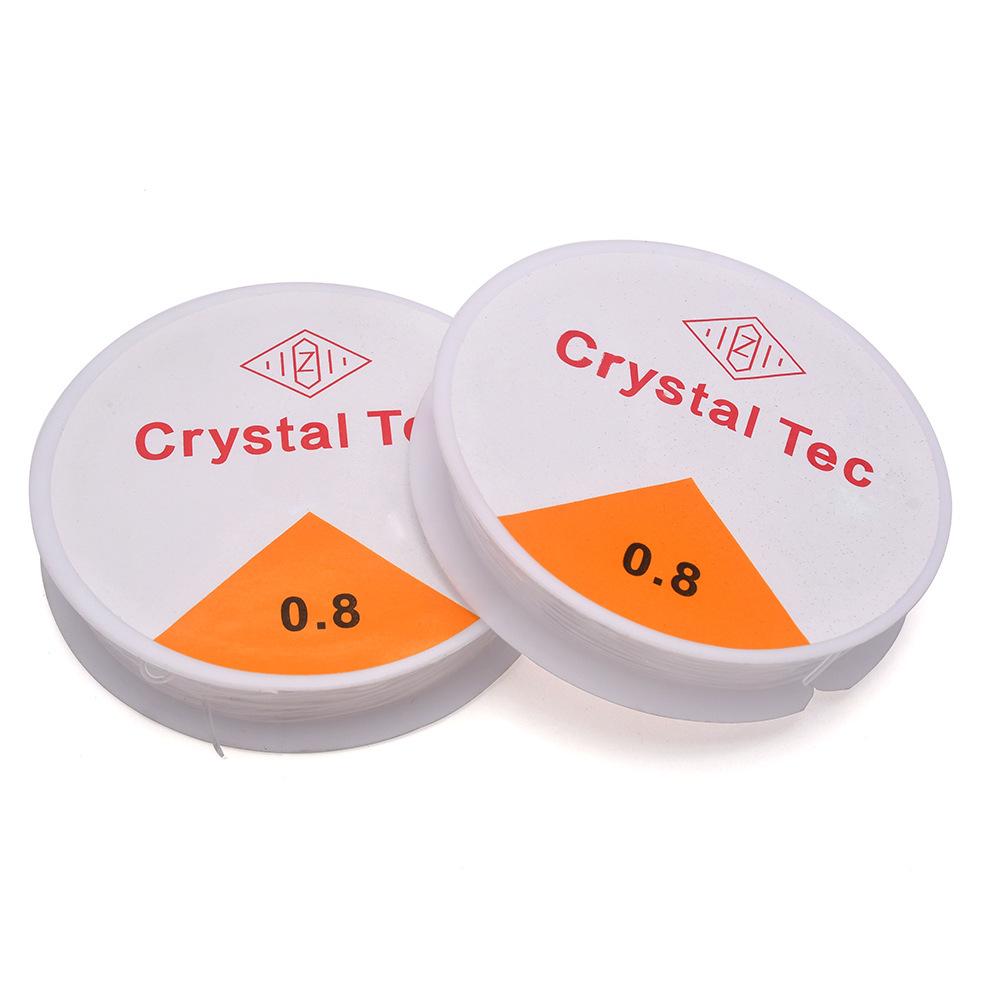 Transparentes elastisches Kristall-Perlfaden für DIY-Schmuck - Gelbe & Blaue Etiketten auf Lager