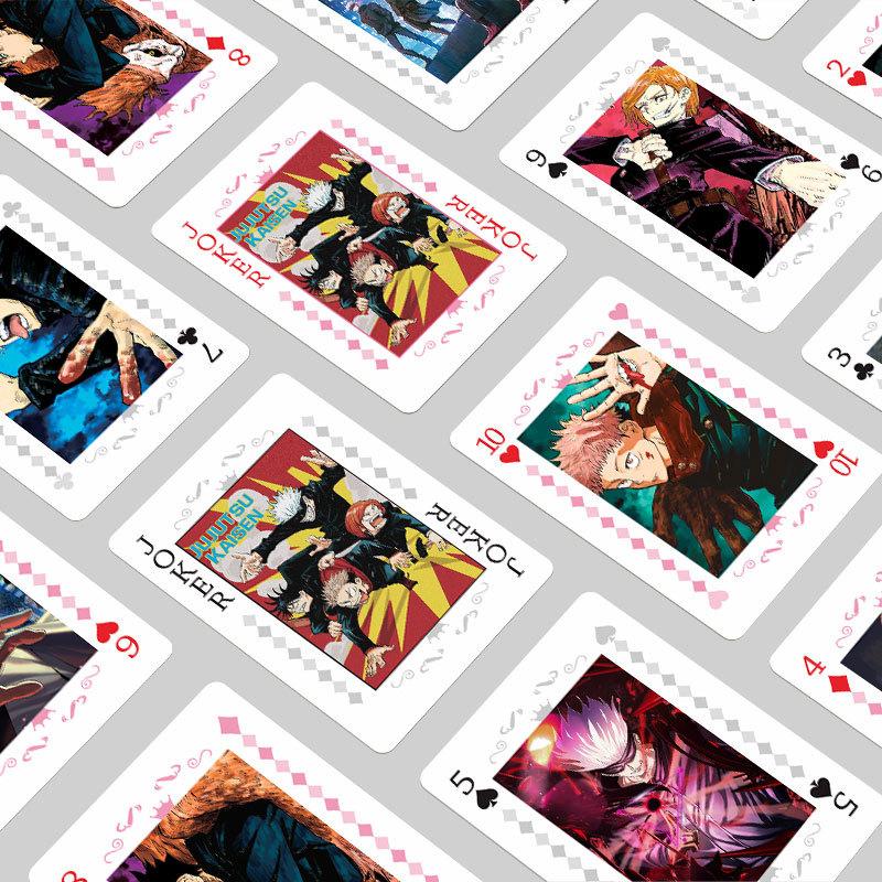 Anime Poker Toy Jujutsu Kaisen Board Game Cards Gojo Satoru Itadori Yuji Cosplay Hardcover Gift