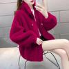 Winter Warm Women Jacket Fleece Thickened Double Sided Stand Up Collar Sweater Tide