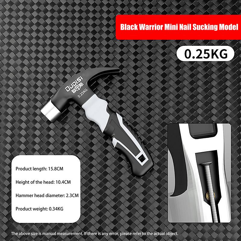 Comprehensive Mini Claw Hammer - Features Anti-Slip & Shockproof Grip with Magnetic Tip for User-friendly Woodworking.